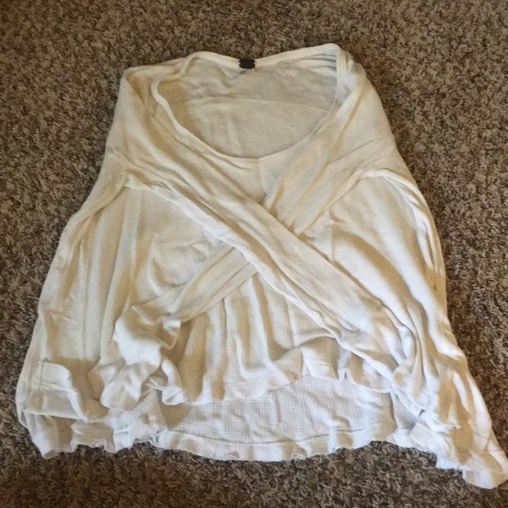White Long-sleeve Free People top